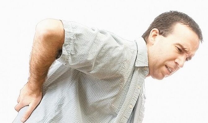 Back pain in osteochondrosis of the lumbar spine
